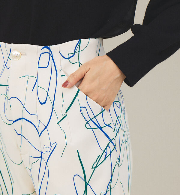 qualite「《セットアップ対応》ドローイングハイウエストテーパードパンツ」|その他|