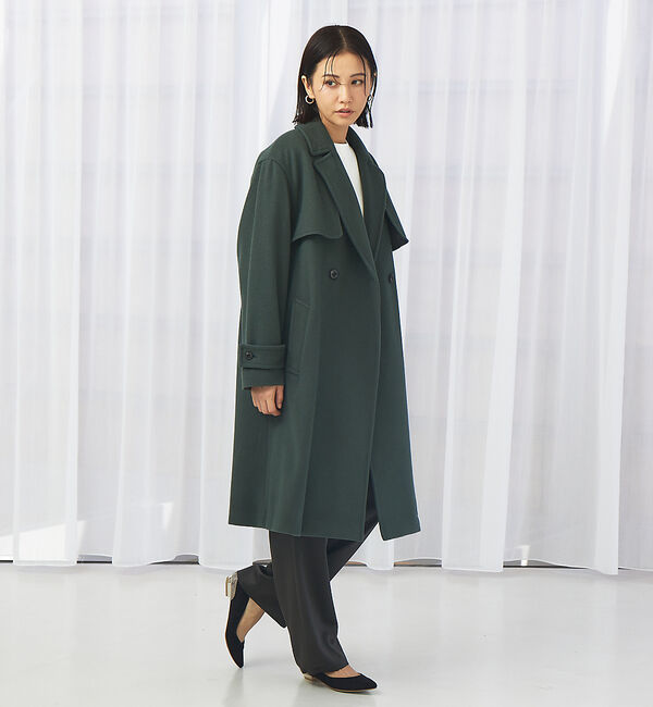 qualite「ウールトレンチコート」|トレンチコート|