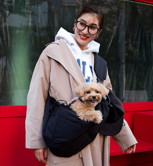 LOWELL things「MATIE/ スリングバッグ・ペットキャリーバッグ【Produce by 有末」|ショルダー・メッセンジャー|ブラック