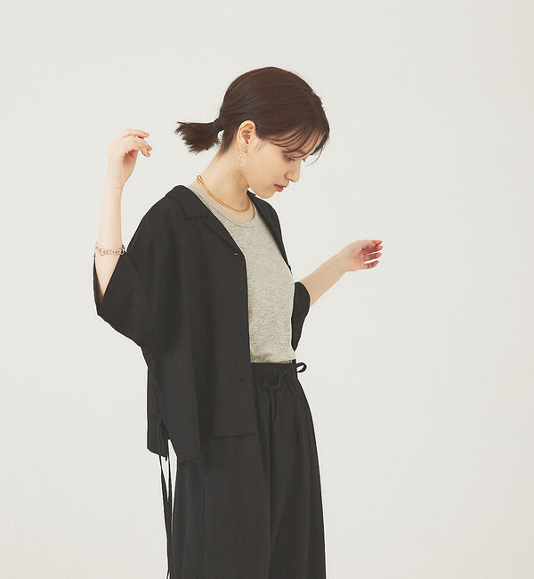 abahouse mavie「レーヨンリネンショートシャツ」|シャツ・ブラウス|