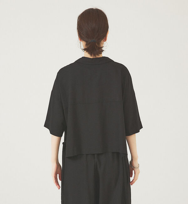 abahouse mavie「レーヨンリネンショートシャツ」|シャツ・ブラウス|