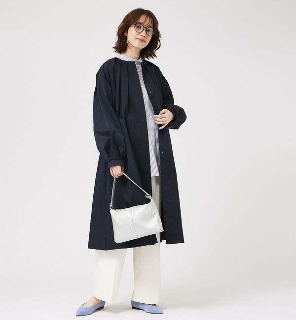 abahouse mavie「タックノーカラーコート」|ノーカラーコート|