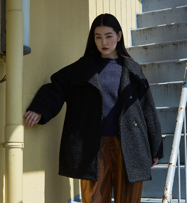 NOMINE「ループ ミドル スタンドコート」|ピーコート|