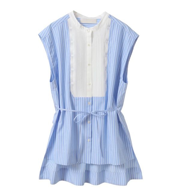 TIARA「【MARILYN MOON/マリリンムーン】ノースリーブブラウス（4252-181）」|シャツ・ブラウス|ブルー