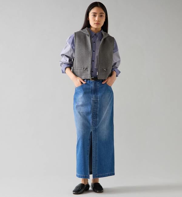 TIARA「デニムタイトマキシスカート」|スカート|