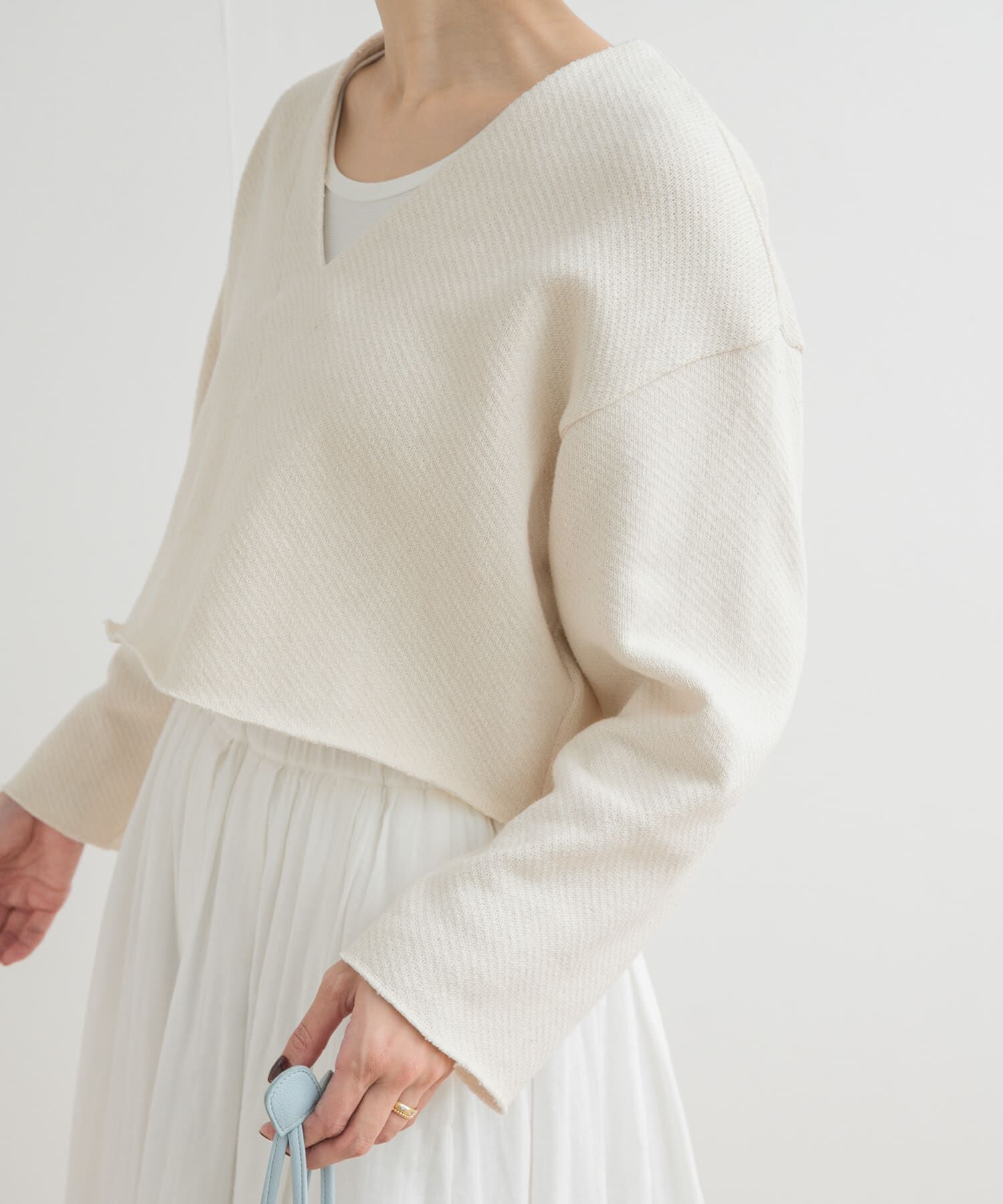 URBAN RESEARCH DOORS「ミドルインレイVネックプルオーバー」|Tシャツ・カットソー|