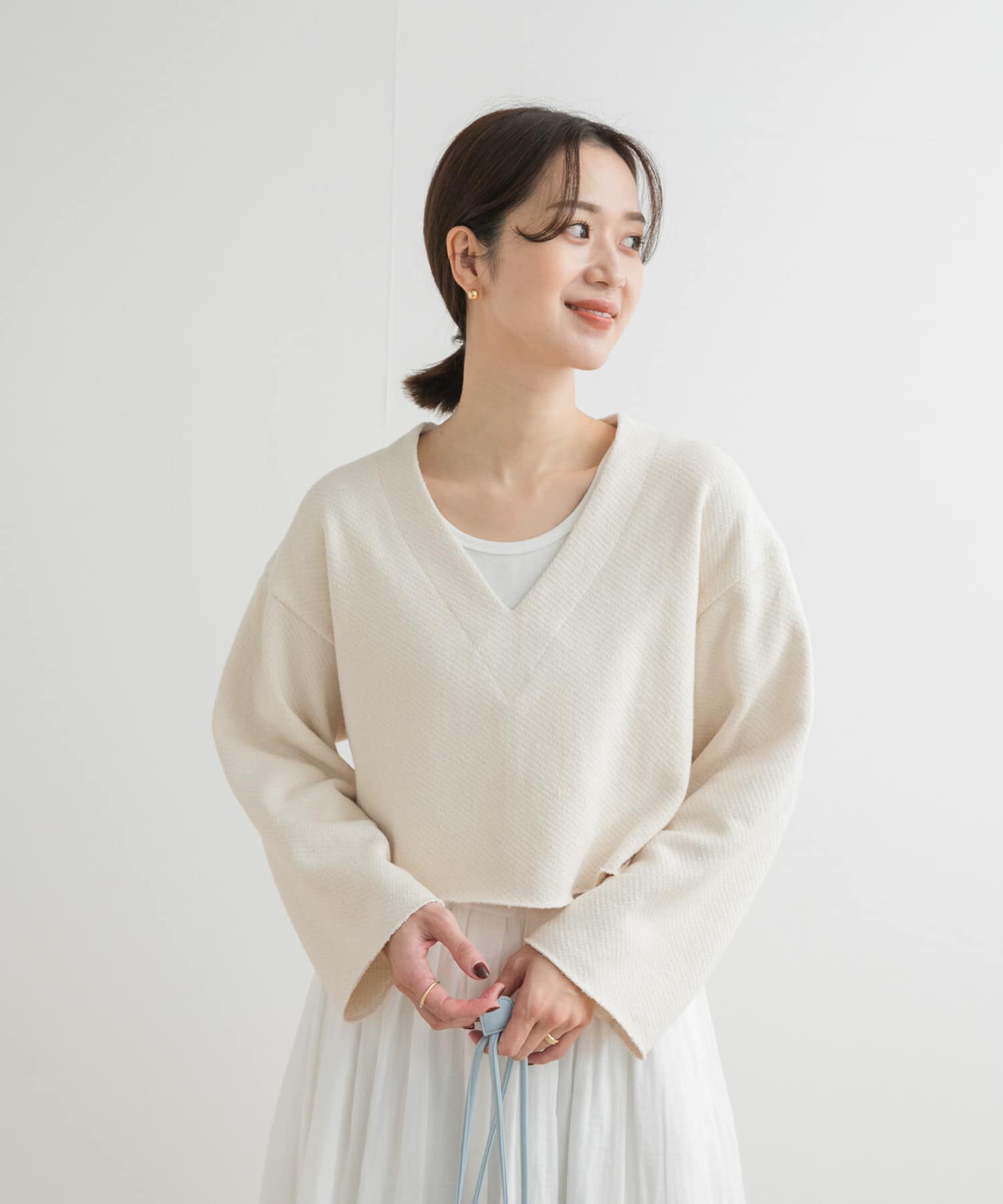 URBAN RESEARCH DOORS「ミドルインレイVネックプルオーバー」|Tシャツ・カットソー|