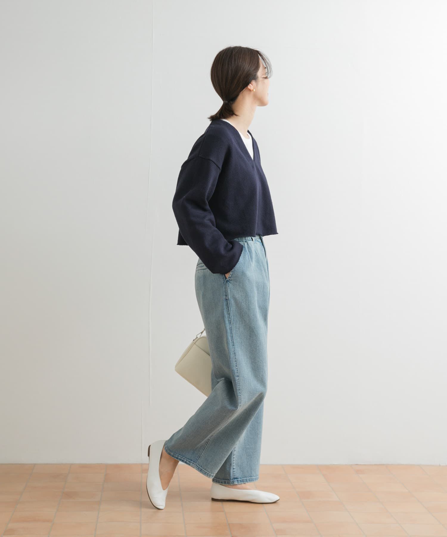 URBAN RESEARCH DOORS「ミドルインレイVネックプルオーバー」|Tシャツ・カットソー|