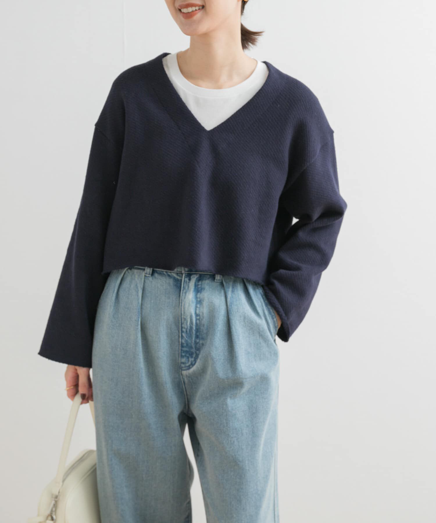 URBAN RESEARCH DOORS「ミドルインレイVネックプルオーバー」|Tシャツ・カットソー|