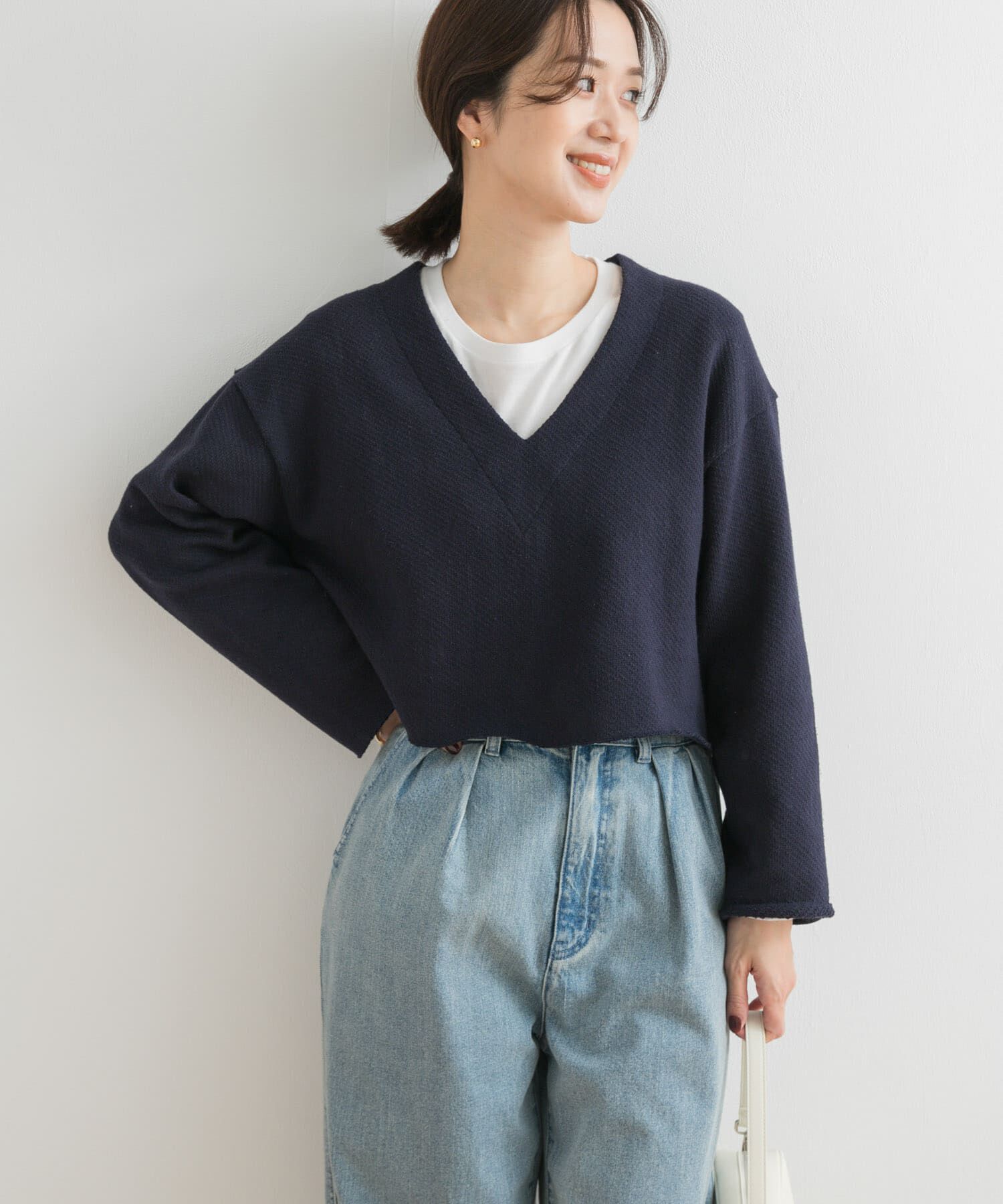 URBAN RESEARCH DOORS「ミドルインレイVネックプルオーバー」|Tシャツ・カットソー|