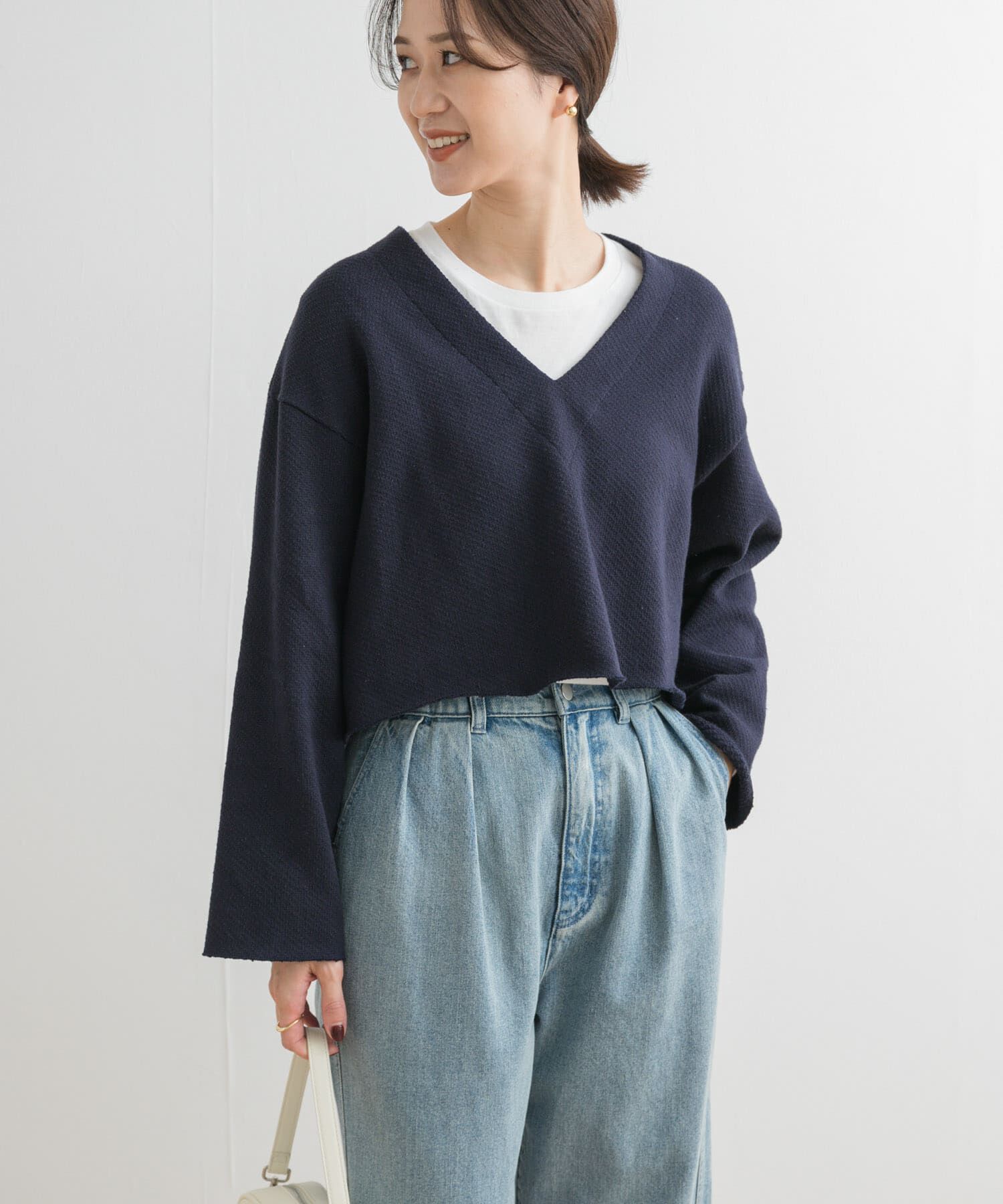 URBAN RESEARCH DOORS「ミドルインレイVネックプルオーバー」|Tシャツ・カットソー|