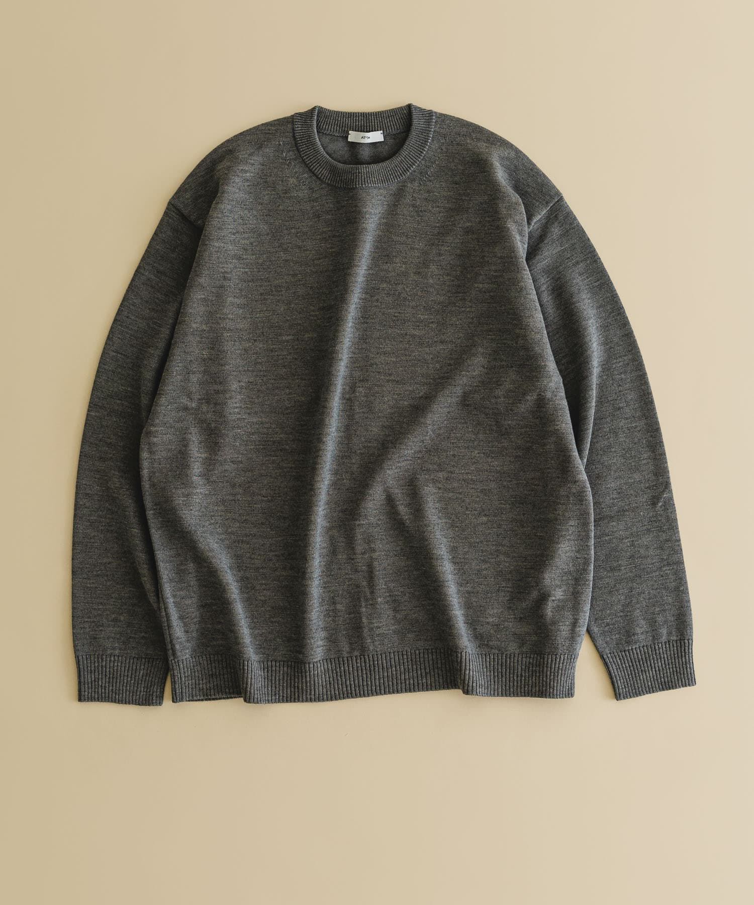 URBAN RESEARCH「ATON　WOOL WASHI CREWNECK SWEATER」|ニット・セーター|グレー
