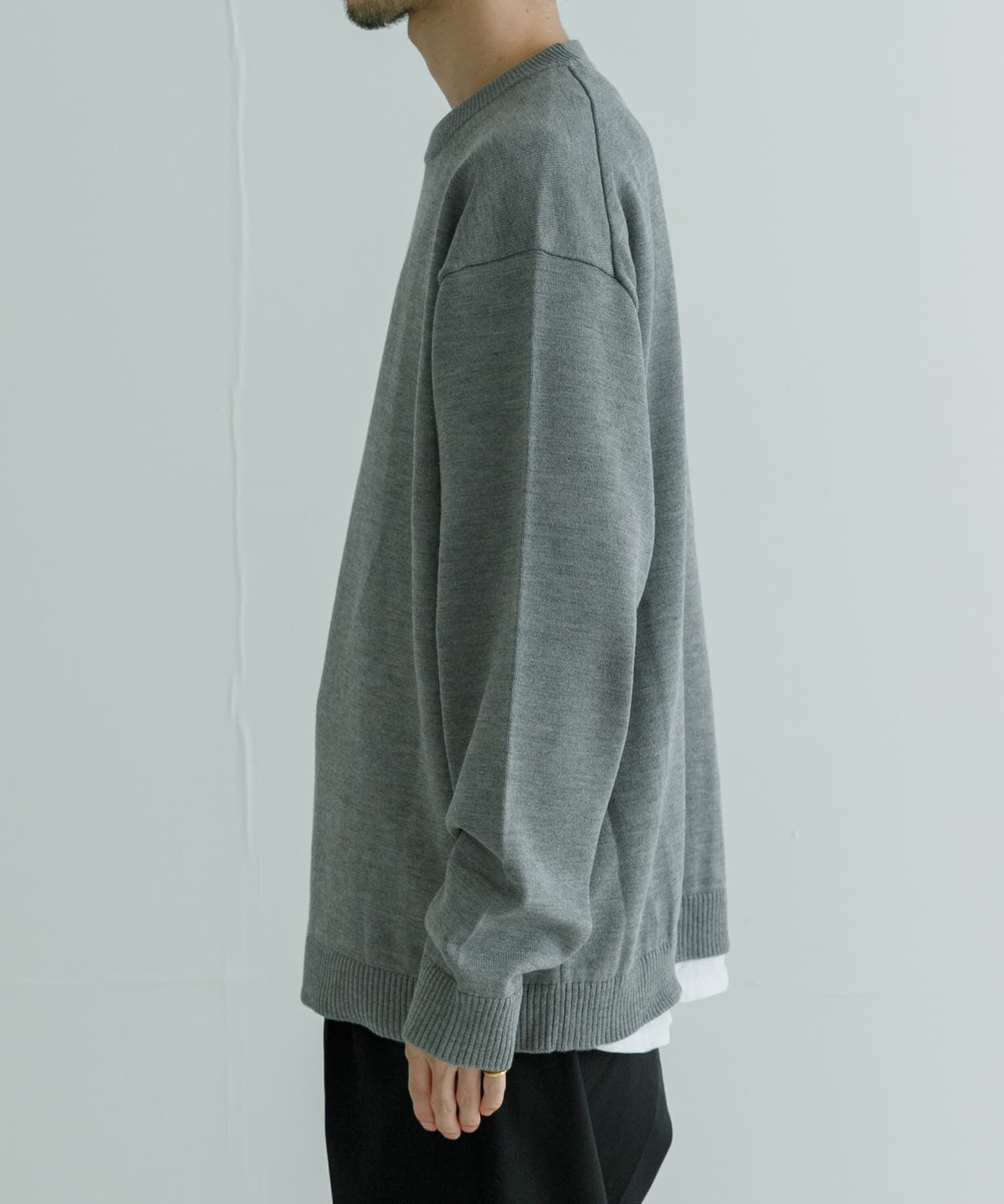 URBAN RESEARCH「ATON　WOOL WASHI CREWNECK SWEATER」|ニット・セーター|
