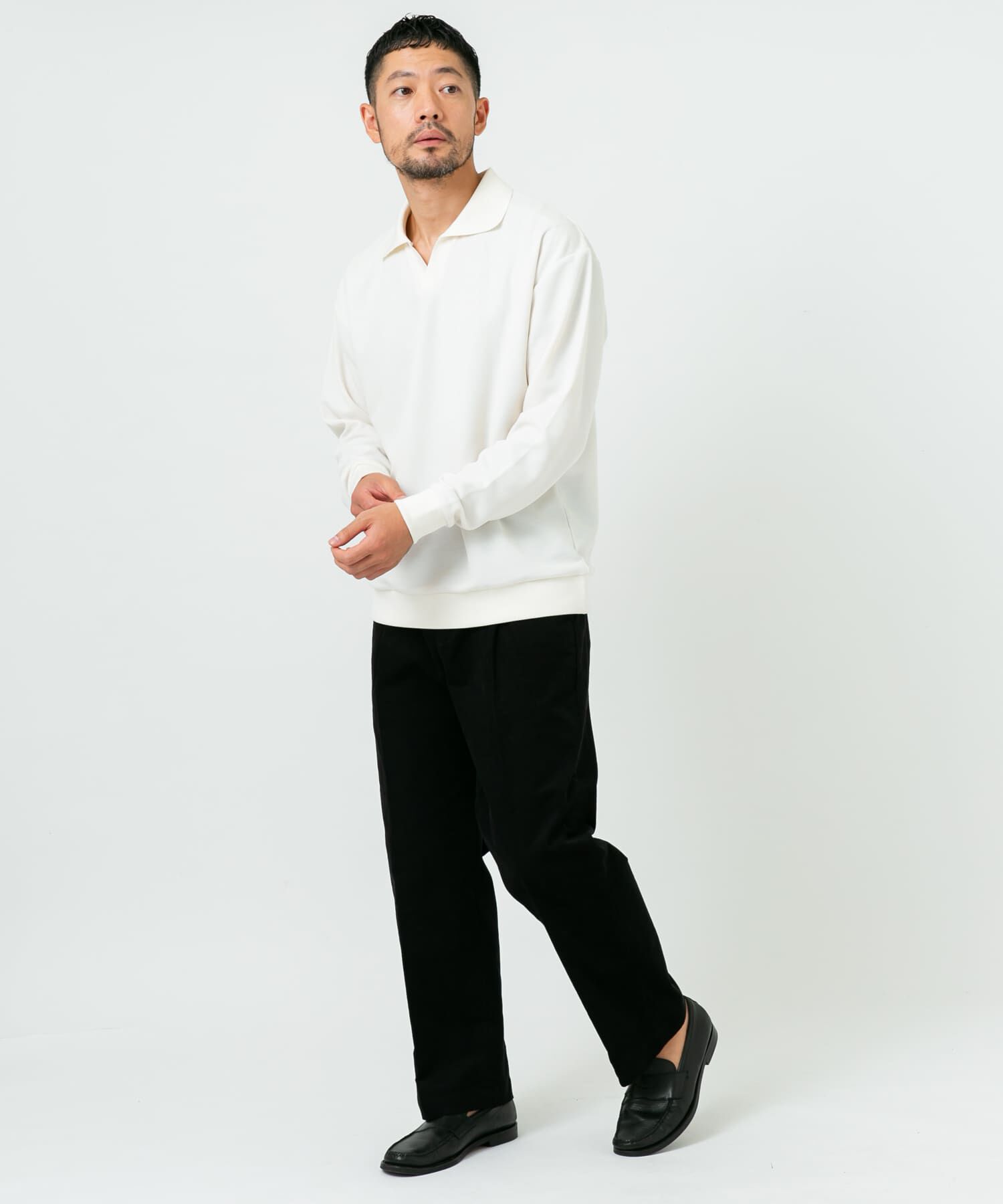 URBAN RESEARCH ROSSO「ダブルフェイスサーマルスキッパーポロシャツ」|ポロシャツ|