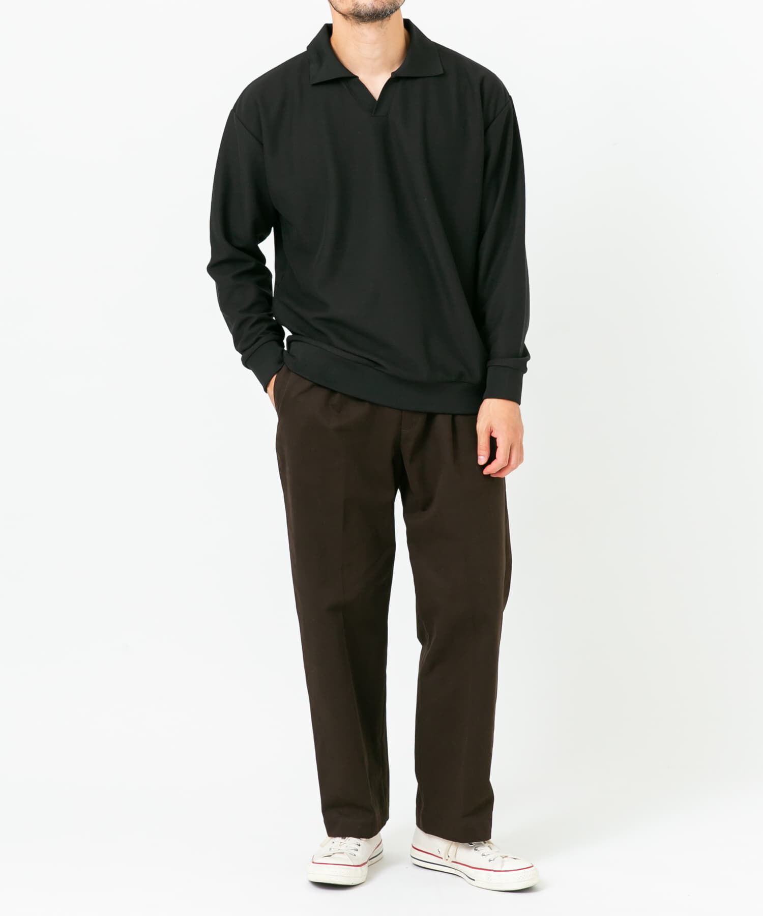 URBAN RESEARCH ROSSO「ダブルフェイスサーマルスキッパーポロシャツ」|ポロシャツ|