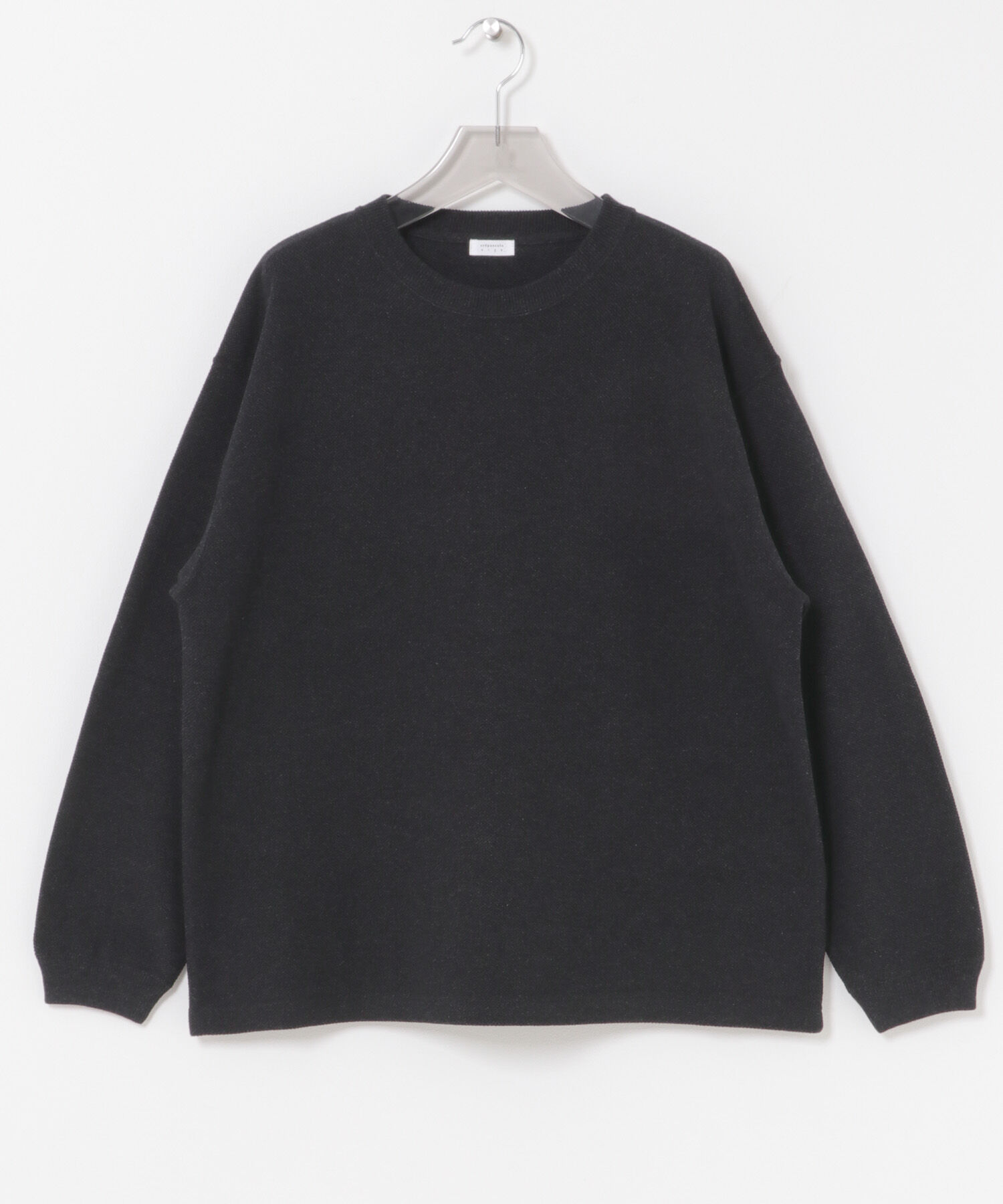 URBAN RESEARCH「crepuscule　Co/Ra Moss Stitch Pullover」|ニット・セーター|ブラック