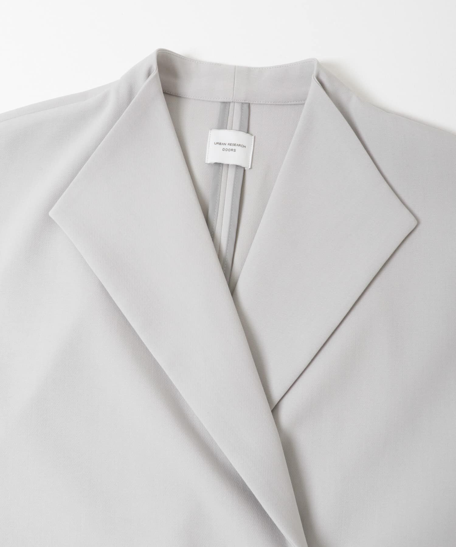 URBAN RESEARCH DOORS「ダブルクロスショートコート」|ノーカラーコート|