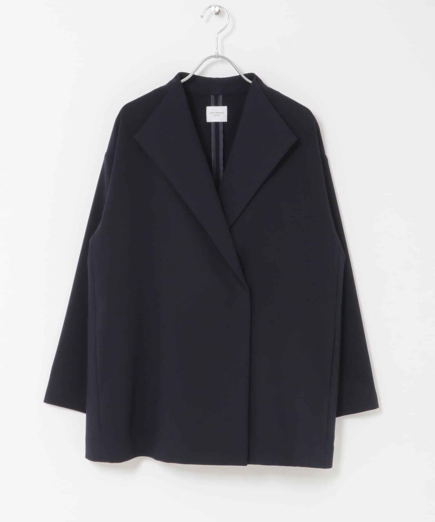 URBAN RESEARCH DOORS「ダブルクロスショートコート」|ノーカラーコート|