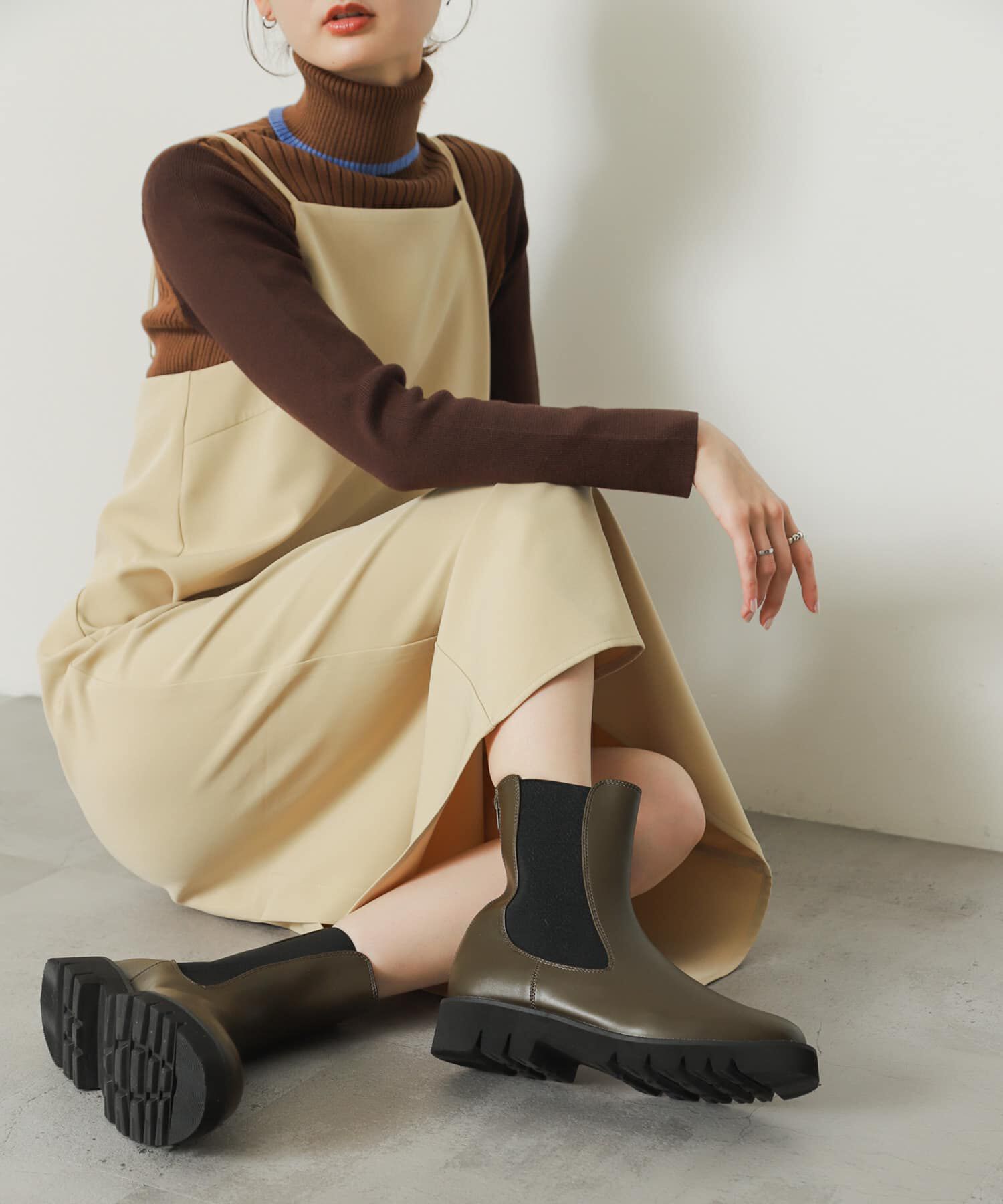 SENSE OF PLACE by URBAN RESEARCH「『軽量ソール採用』トラックソールサイドゴアブーツ」|ショートブーツ|