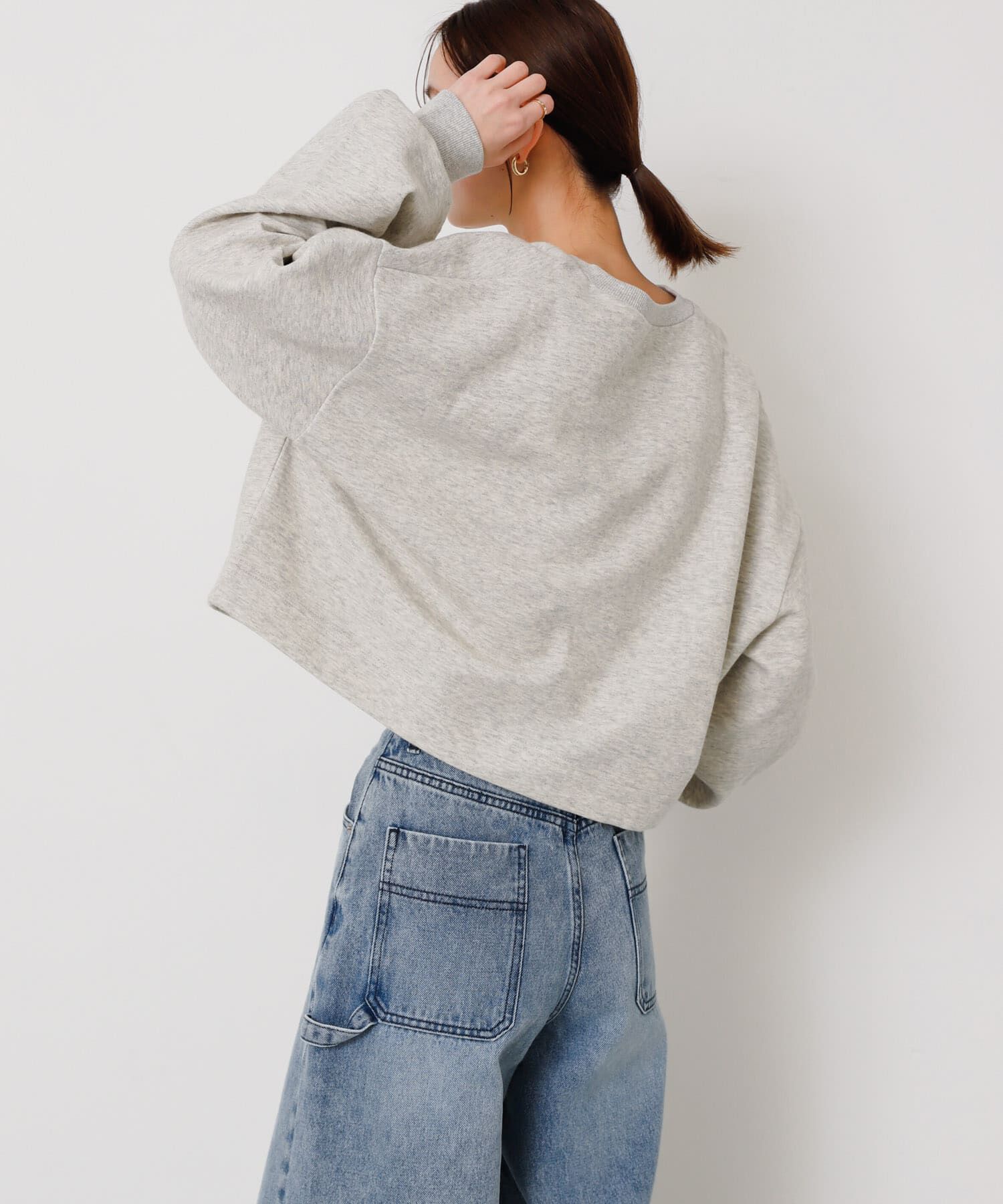 SENSE OF PLACE by URBAN RESEARCH「ボリュームスリーブクロップドトップ」|スウェット・ジャージ|