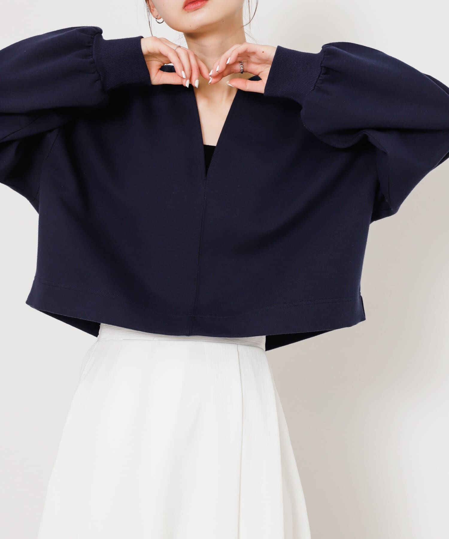 SENSE OF PLACE by URBAN RESEARCH「ボリュームスリーブクロップドトップ」|スウェット・ジャージ|