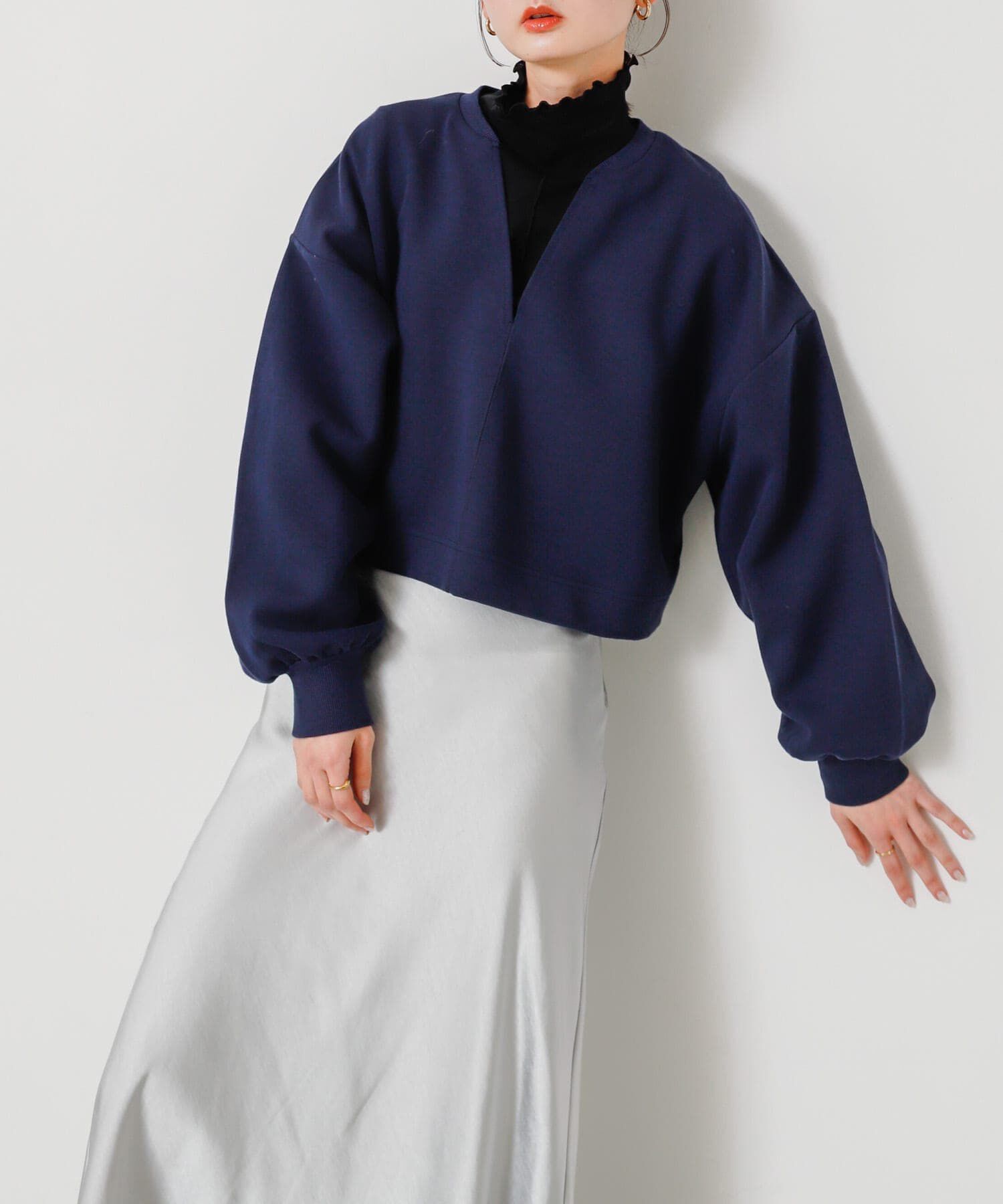 SENSE OF PLACE by URBAN RESEARCH「ボリュームスリーブクロップドトップ」|スウェット・ジャージ|