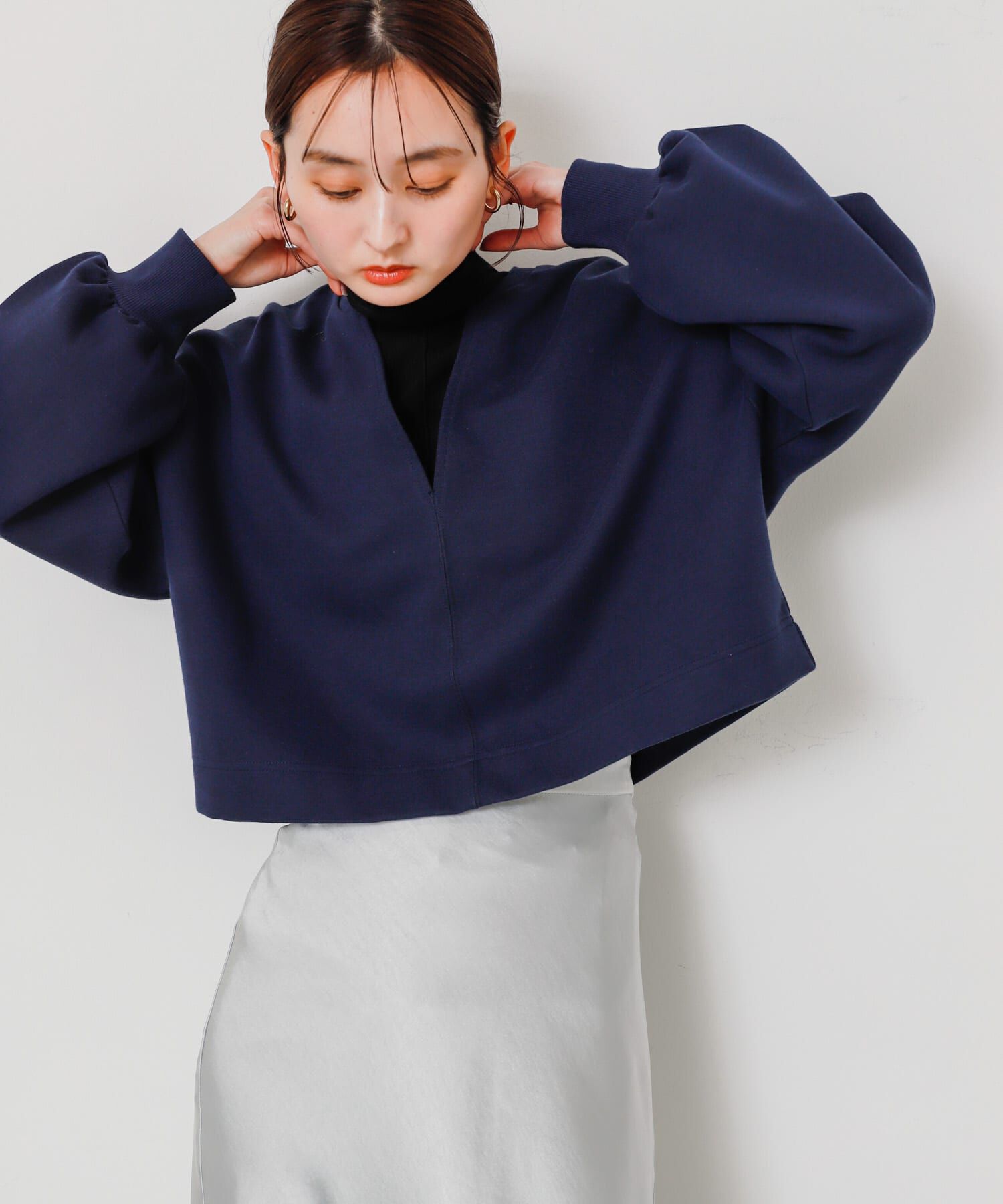 SENSE OF PLACE by URBAN RESEARCH「ボリュームスリーブクロップドトップ」|スウェット・ジャージ|