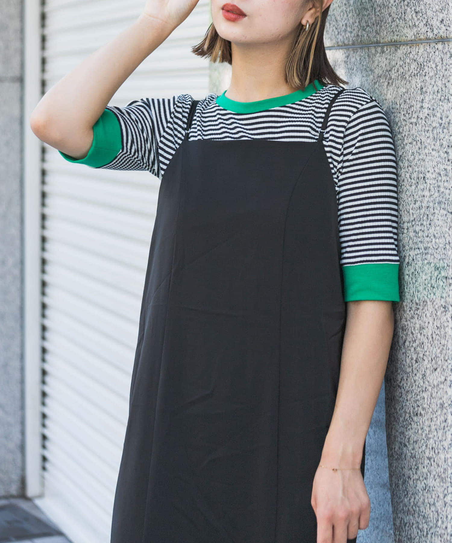 SENSE OF PLACE by URBAN RESEARCH「クルーネックリンガーボーダーTシャツ(5分袖)」|Tシャツ・カットソー|