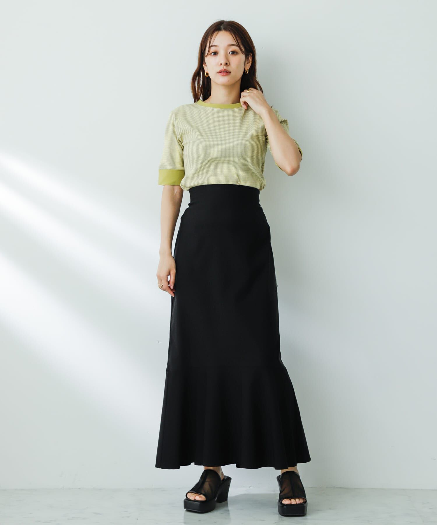 SENSE OF PLACE by URBAN RESEARCH「クルーネックリンガーボーダーTシャツ(5分袖)」|Tシャツ・カットソー|