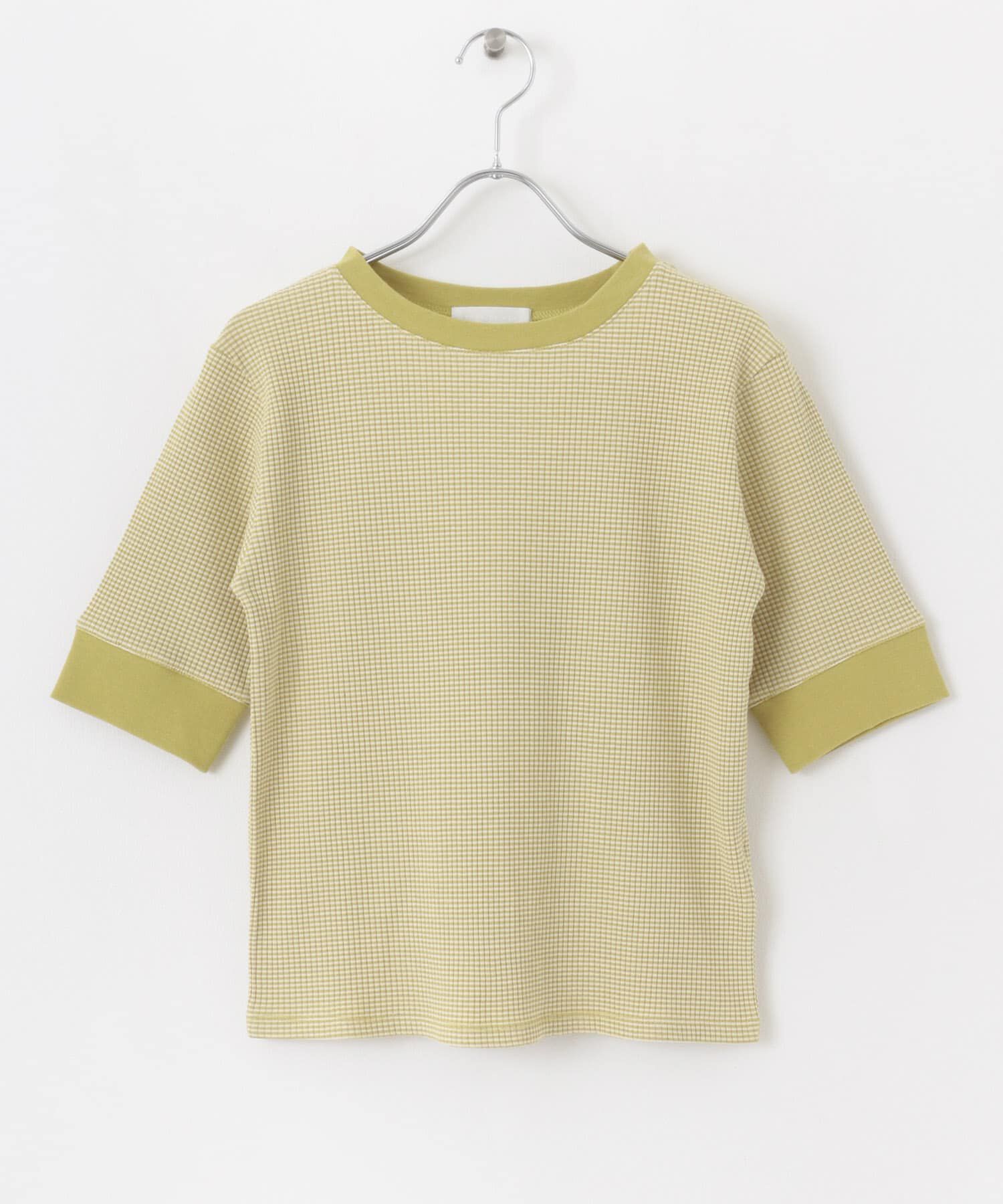 SENSE OF PLACE by URBAN RESEARCH「クルーネックリンガーボーダーTシャツ(5分袖)」|Tシャツ・カットソー|