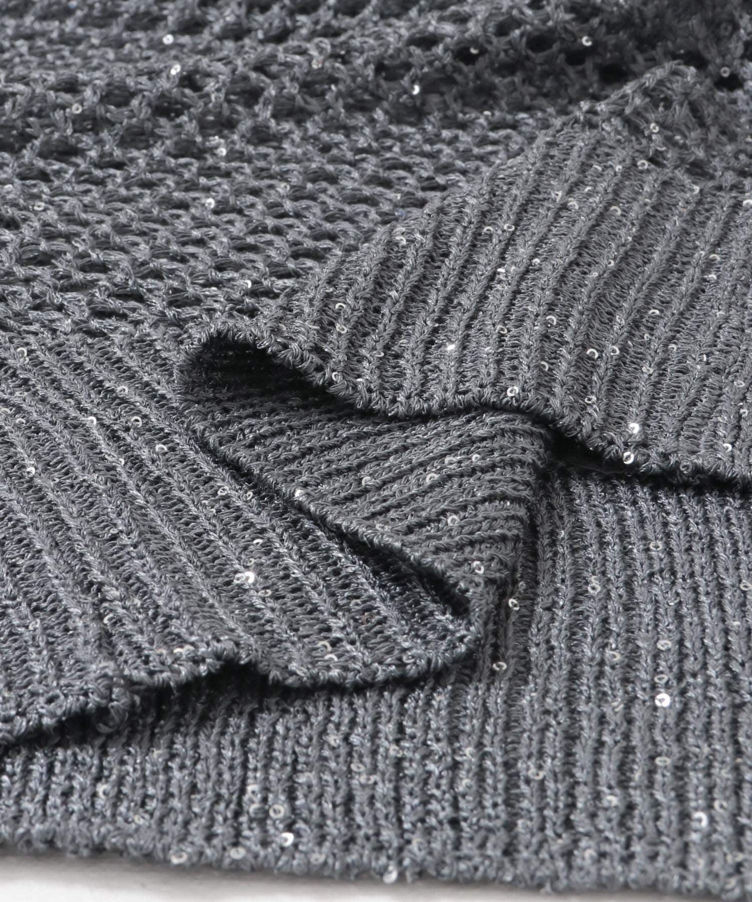 SENSE OF PLACE by URBAN RESEARCH「スパンコールメッシュカーディガン」|カーディガン|