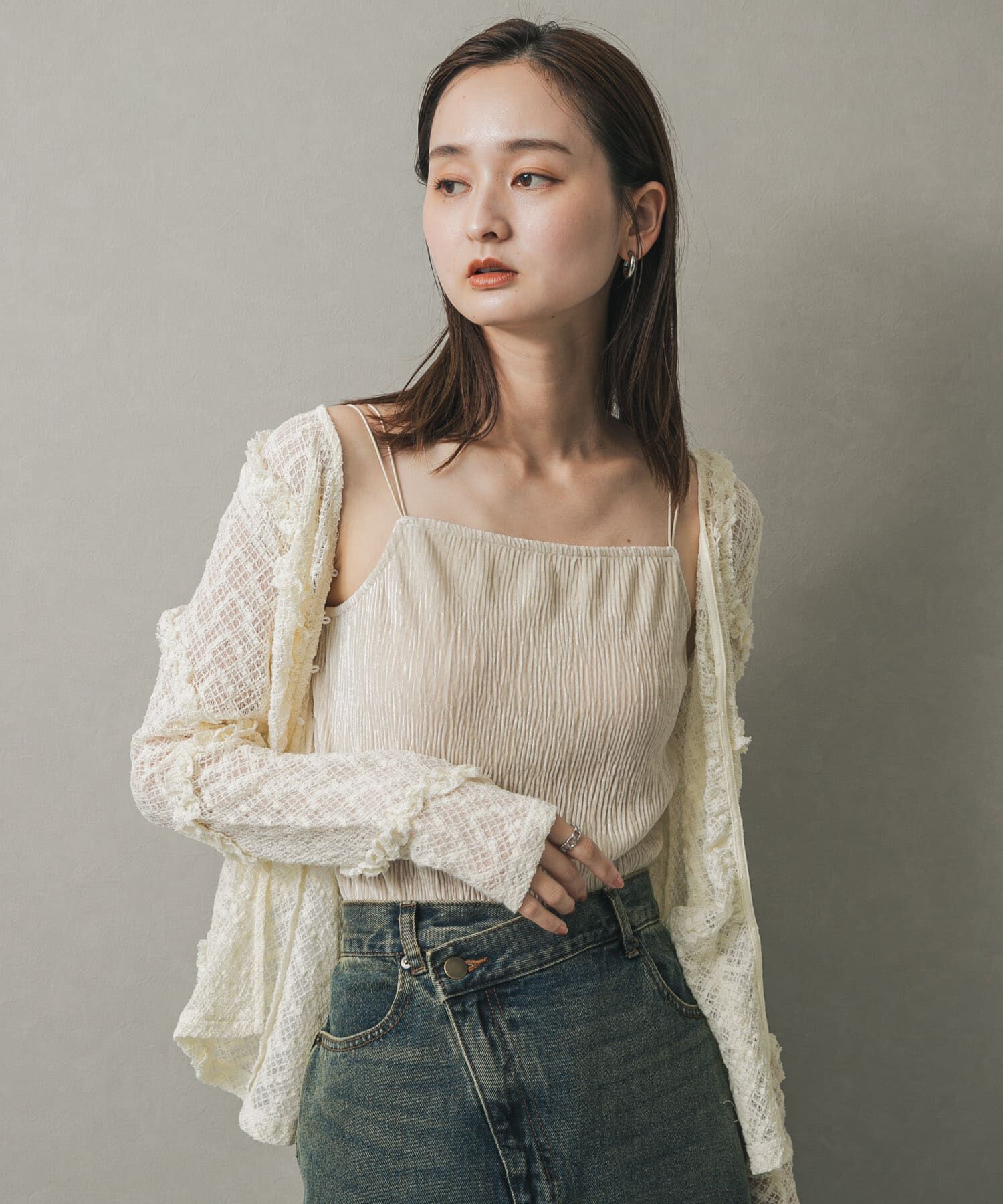 SENSE OF PLACE by URBAN RESEARCH「ベロアキャミソール」|キャミソール|