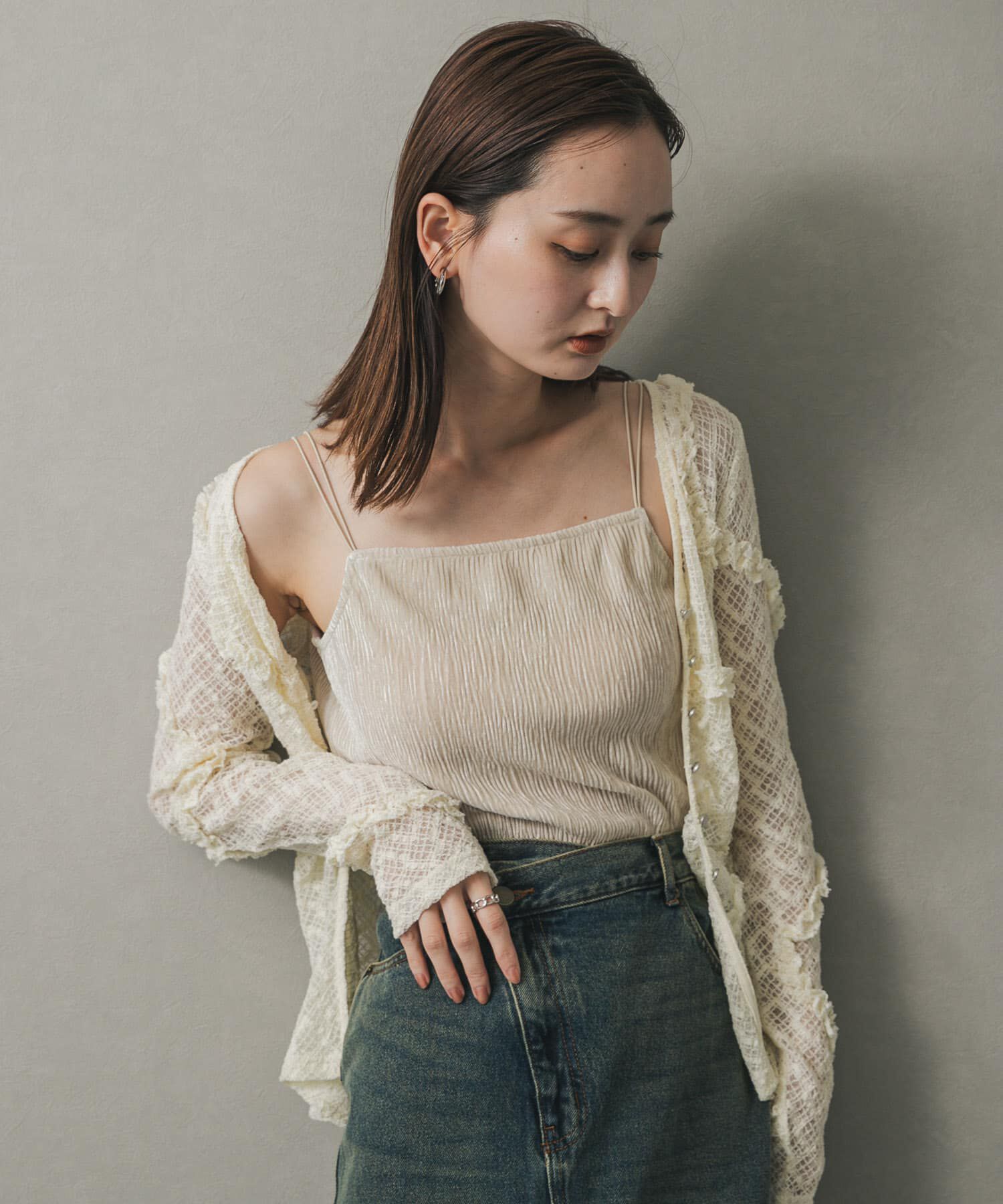 SENSE OF PLACE by URBAN RESEARCH「ベロアキャミソール」|キャミソール|