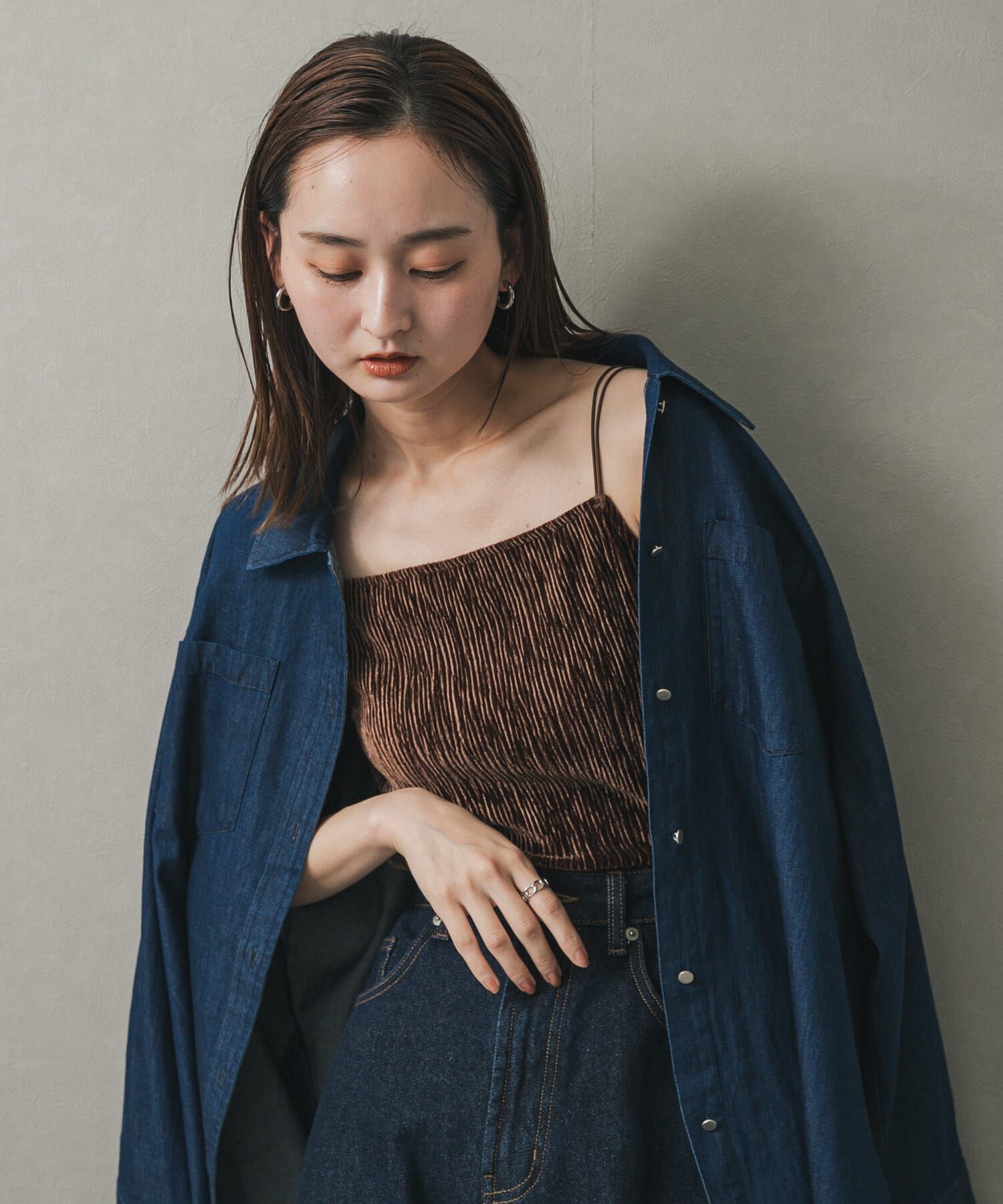 SENSE OF PLACE by URBAN RESEARCH「ベロアキャミソール」|キャミソール|