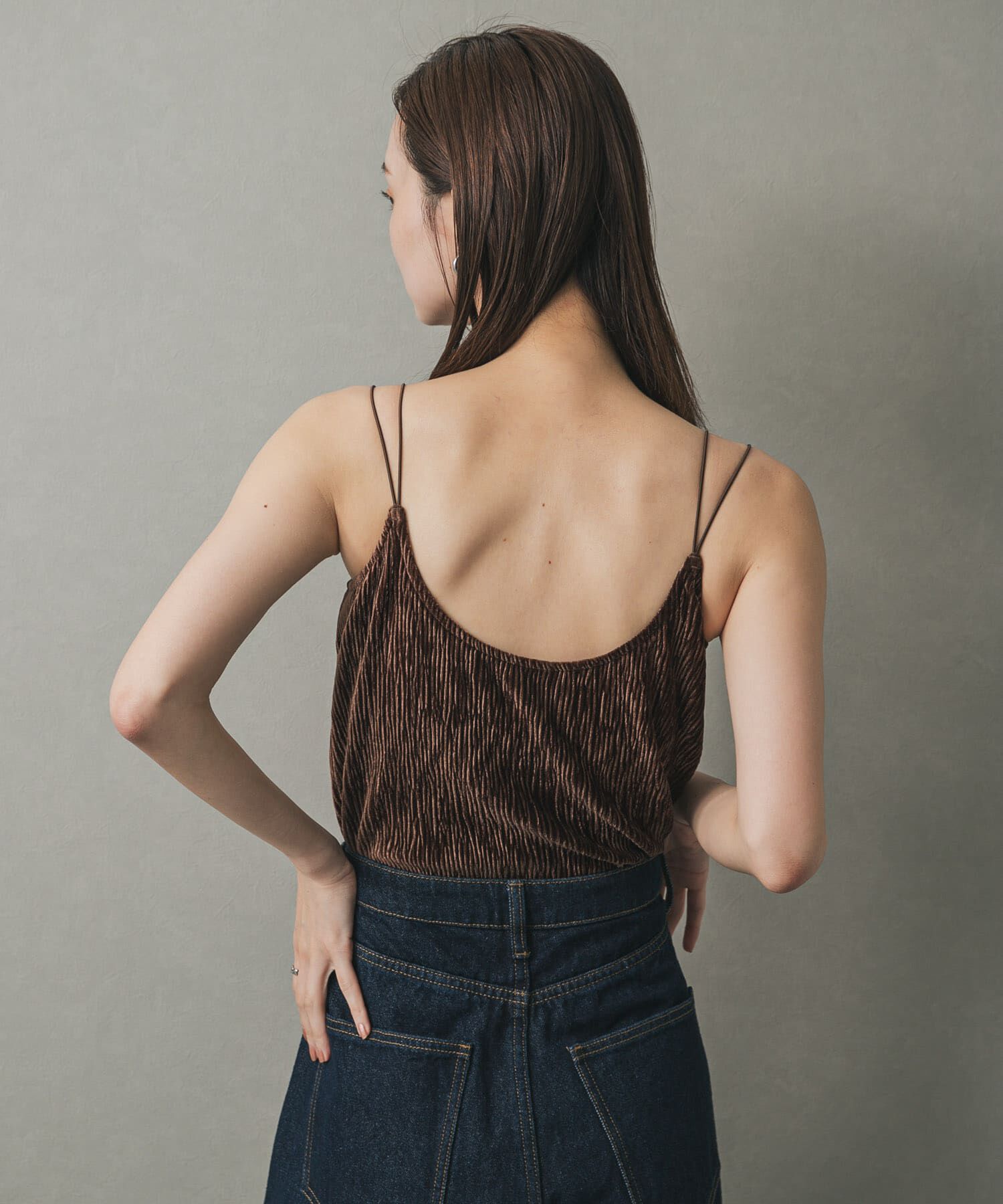 SENSE OF PLACE by URBAN RESEARCH「ベロアキャミソール」|キャミソール|