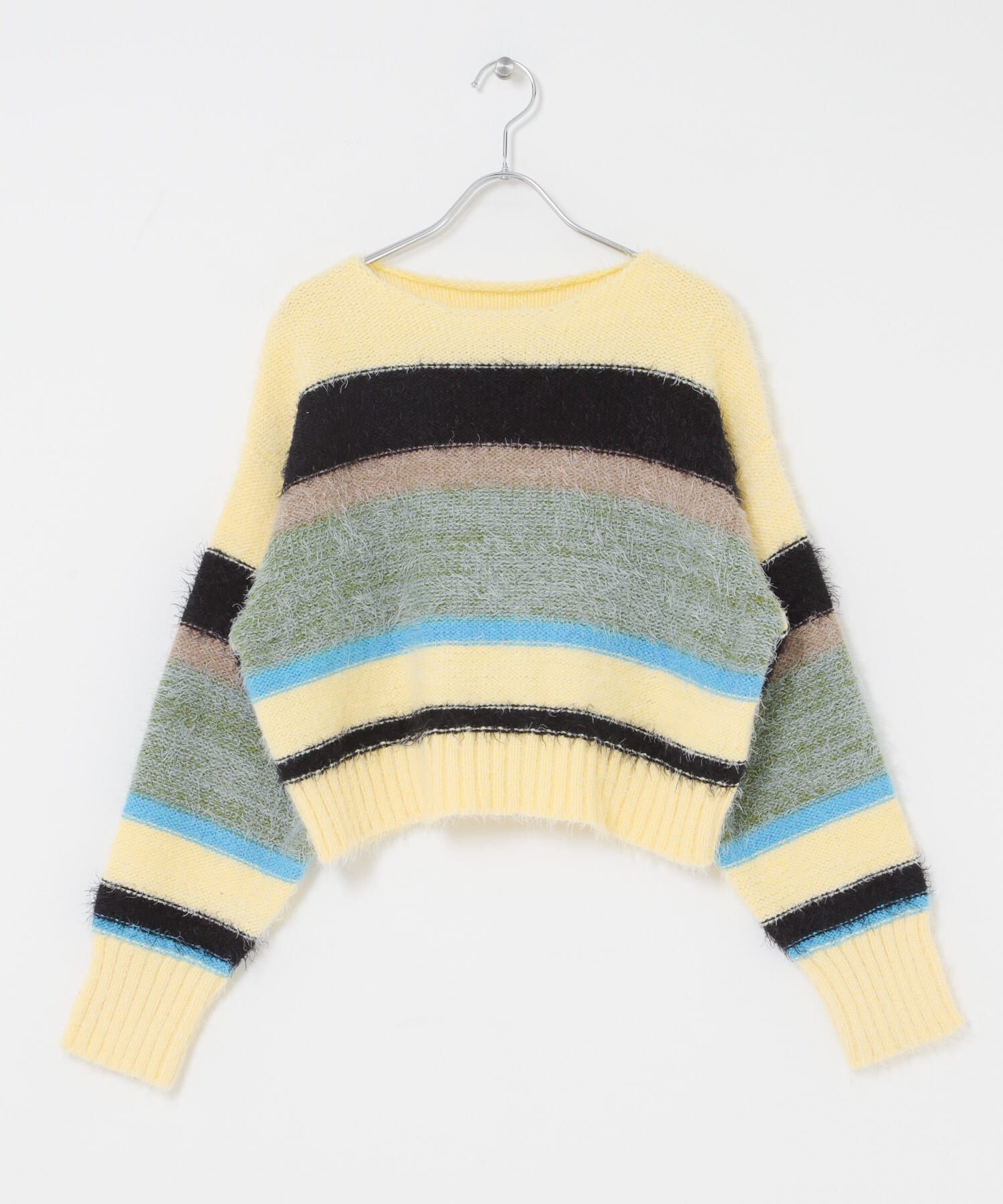 SENSE OF PLACE by URBAN RESEARCH「『洗濯可』シャギーハイショクボーダーニット」|ニット・セーター|