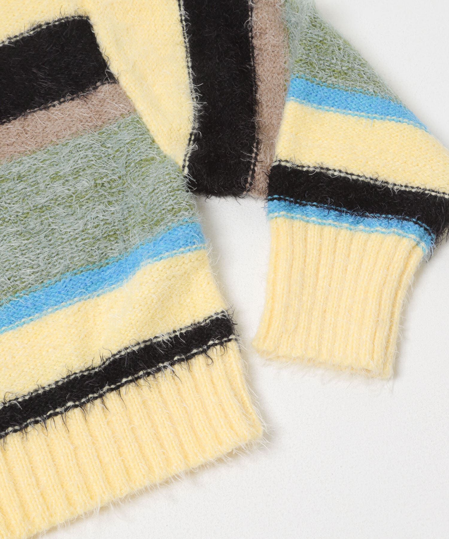 SENSE OF PLACE by URBAN RESEARCH「『洗濯可』シャギーハイショクボーダーニット」|ニット・セーター|