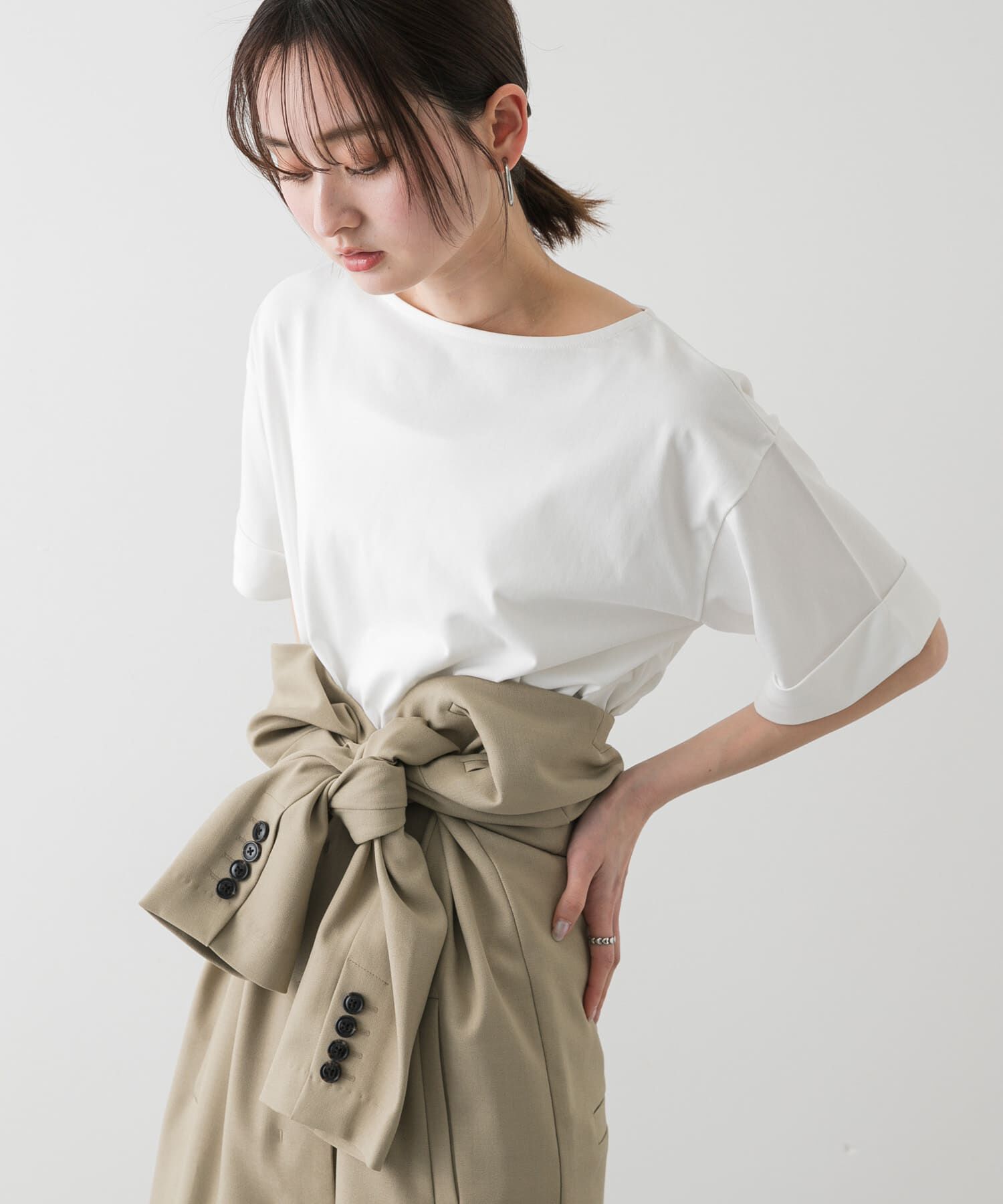 SENSE OF PLACE by URBAN RESEARCH「『UR TECH』ロールスリーブTシャツ(半袖)」|Tシャツ・カットソー|