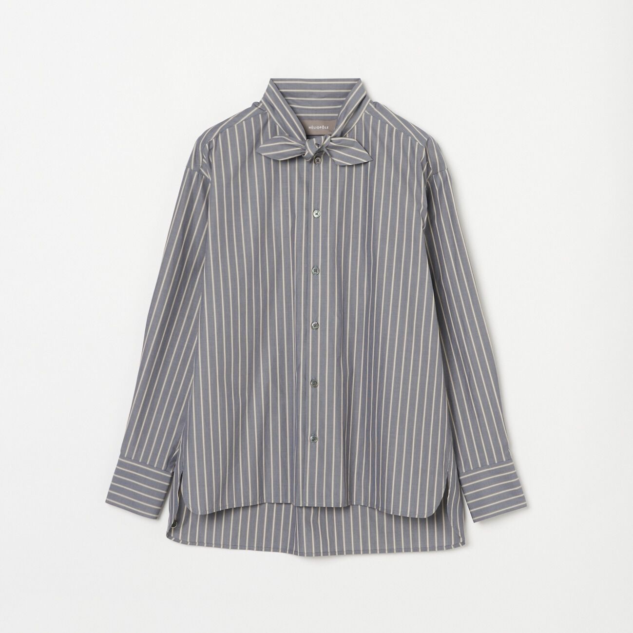 HELIOPOLE「HELIOPOLE SCARF COLLAR SHIRT」|シャツ・ブラウス|ミディアムグレー