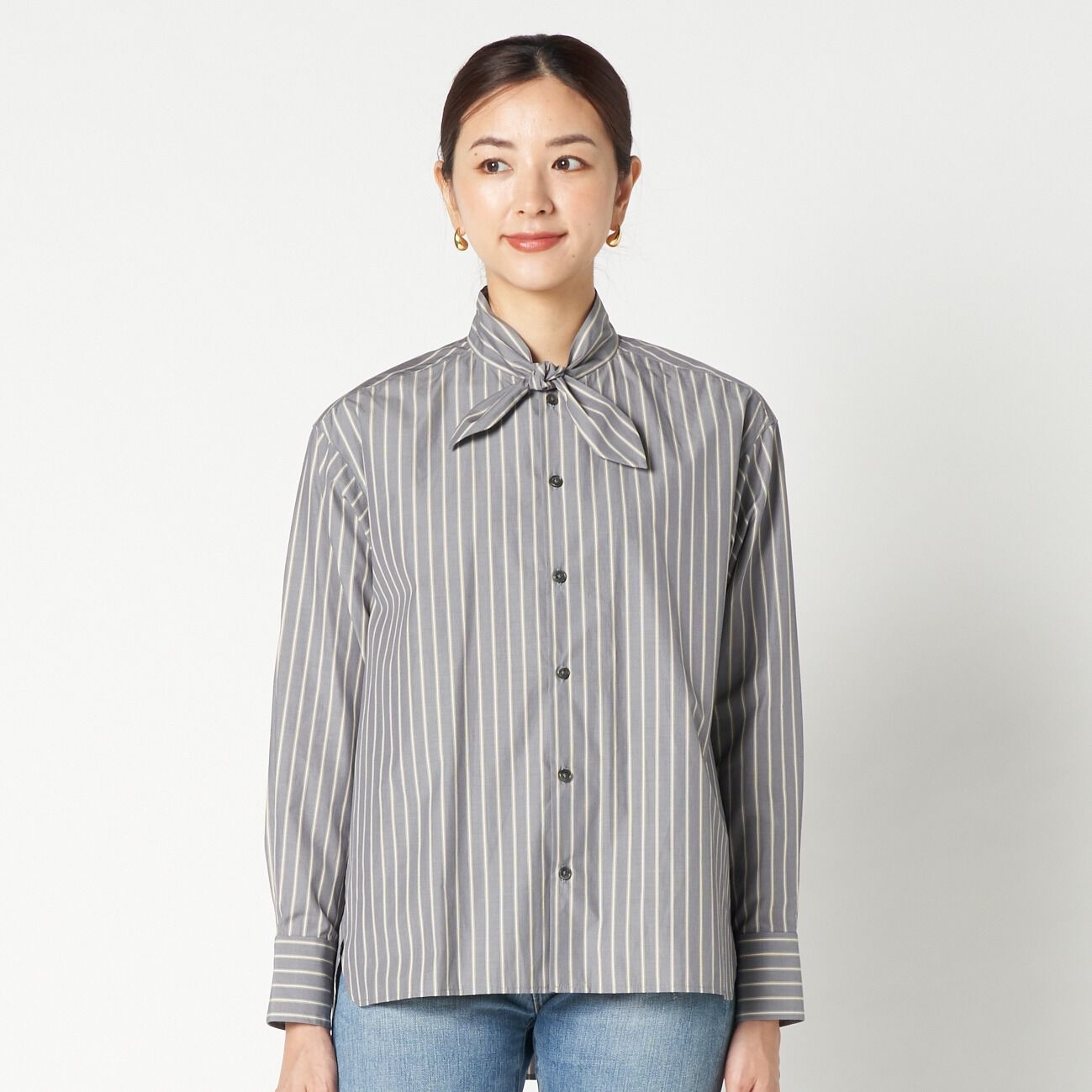 HELIOPOLE「HELIOPOLE SCARF COLLAR SHIRT」|シャツ・ブラウス|