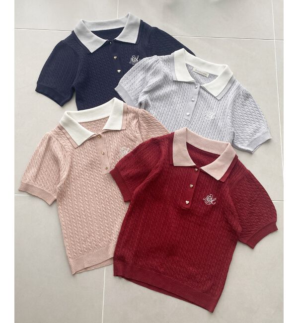  「バイカラーダブル襟ニット」|ニット・セーター|