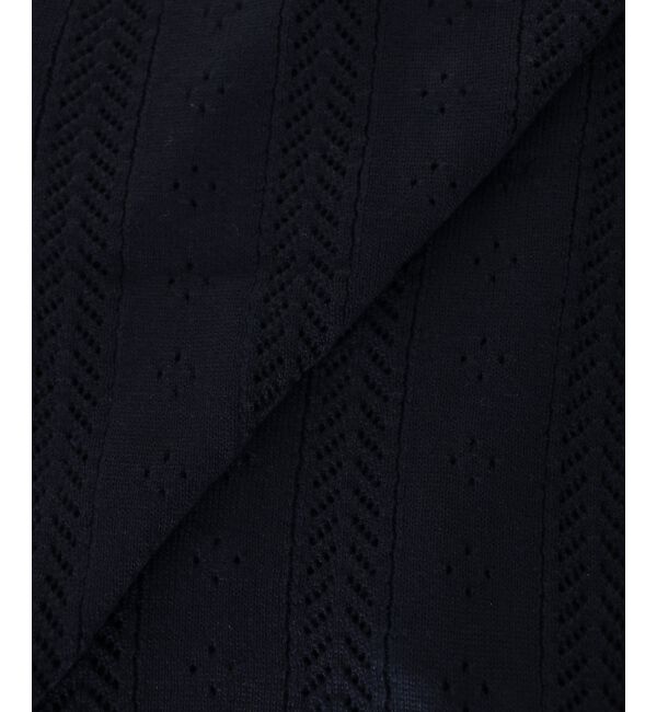  「襟付き透かし柄カーディガン」|カーディガン|