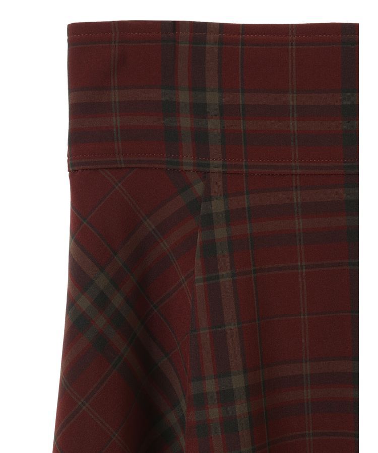 earth music&ecology「バックレースアップチェックスカート」|フレア|