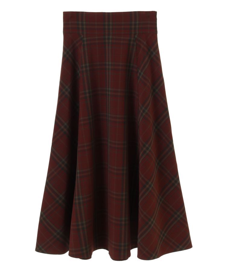 earth music&ecology「バックレースアップチェックスカート」|フレア|