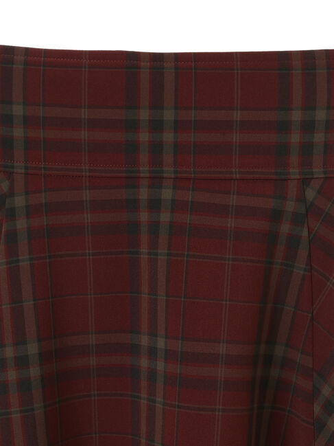 earth music&ecology「バックレースアップチェックスカート」|フレア|