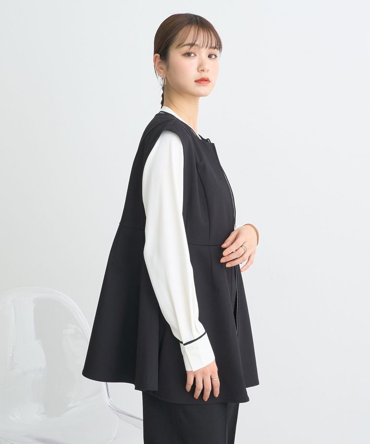 earth music&ecology「ペプラムジップジレ」|ベスト・ジレ|