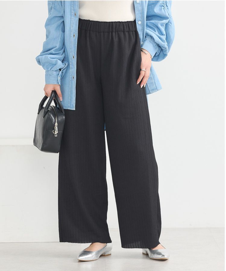 earth music&ecology「セルフカットイージーパンツ」|その他|Black