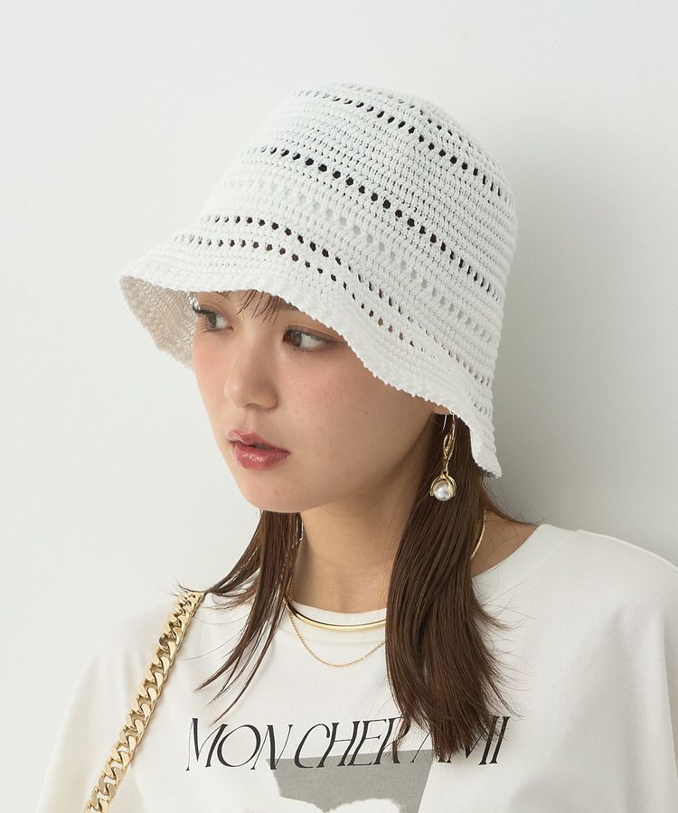 earth music&ecology「透かし編みサーモハット」|その他|