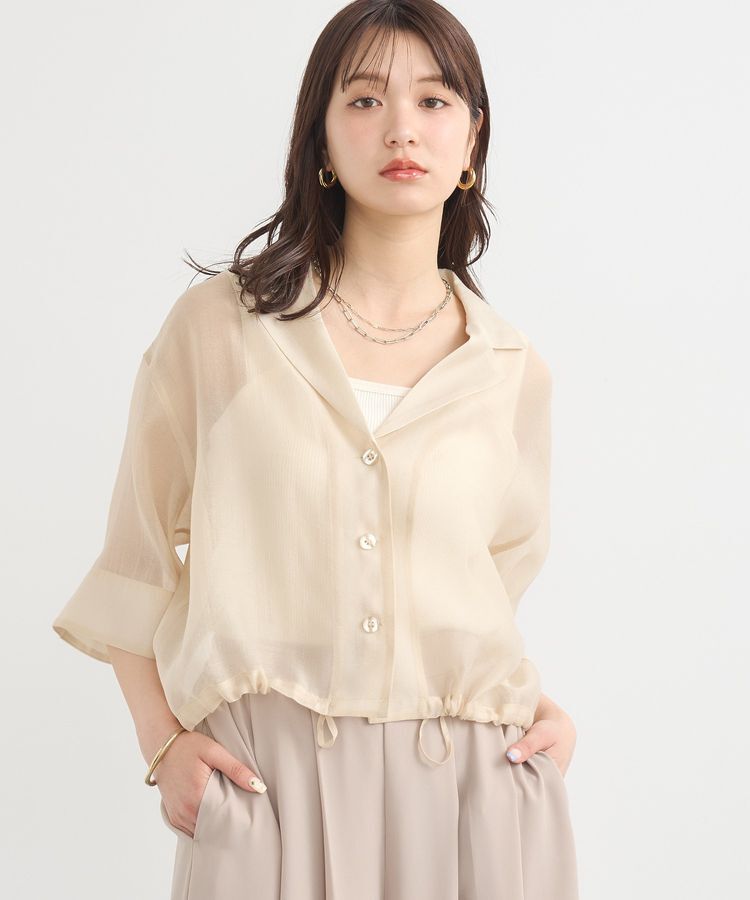 earth music&ecology「シアーショートシャツ」|シャツ・ブラウス|