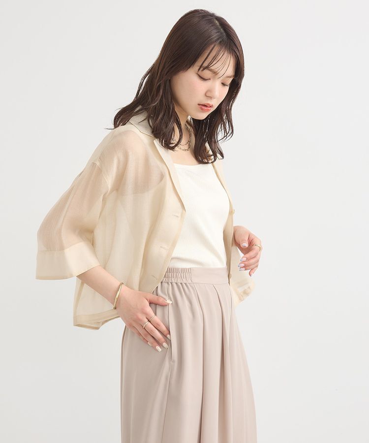 earth music&ecology「シアーショートシャツ」|シャツ・ブラウス|